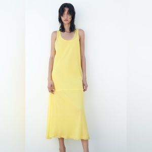 M. SEMI-SHEER KNIT MIDI DRESS